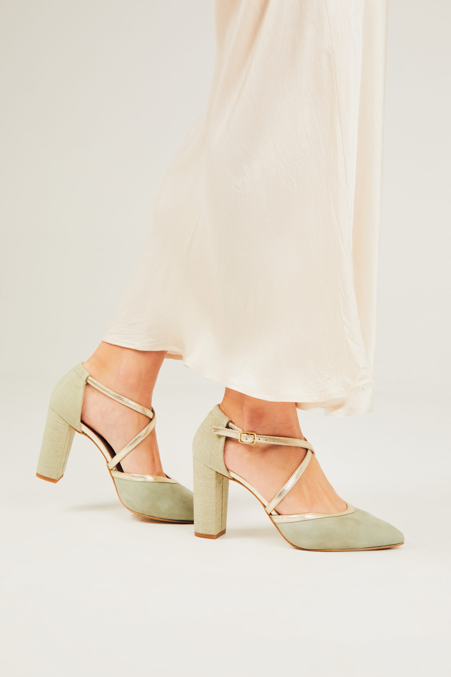 Zapatos de Novia 1 Salón Cruzado tacón 7’5cm