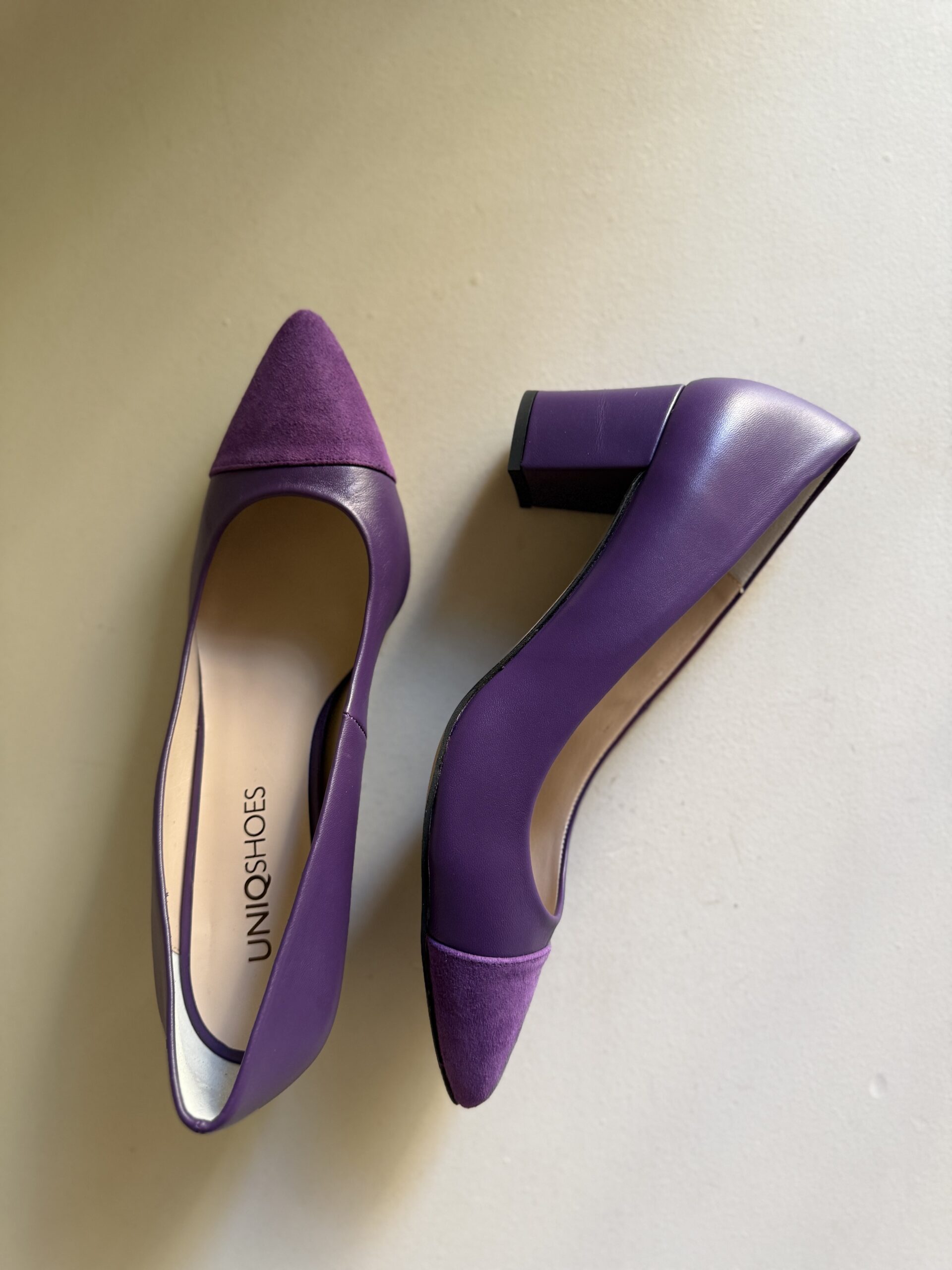 Zapato de salón en piel morado de 5cm 2 Zapato de salón en piel morado de 5cm