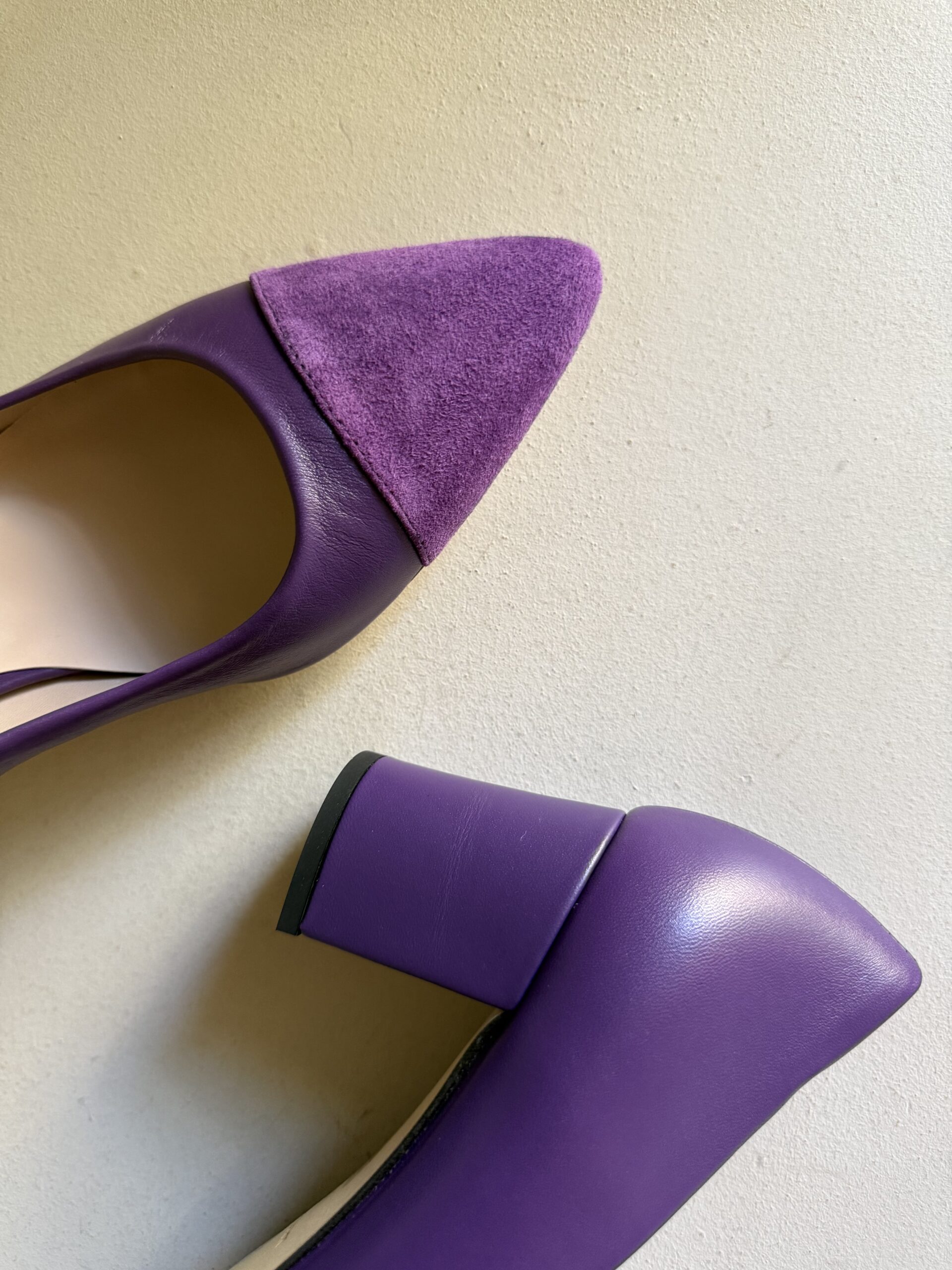 Zapato de salón en piel morado de 5cm 3 Zapato de salón en piel morado de 5cm