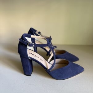 Zapato azul marino 9cm tacón ancho