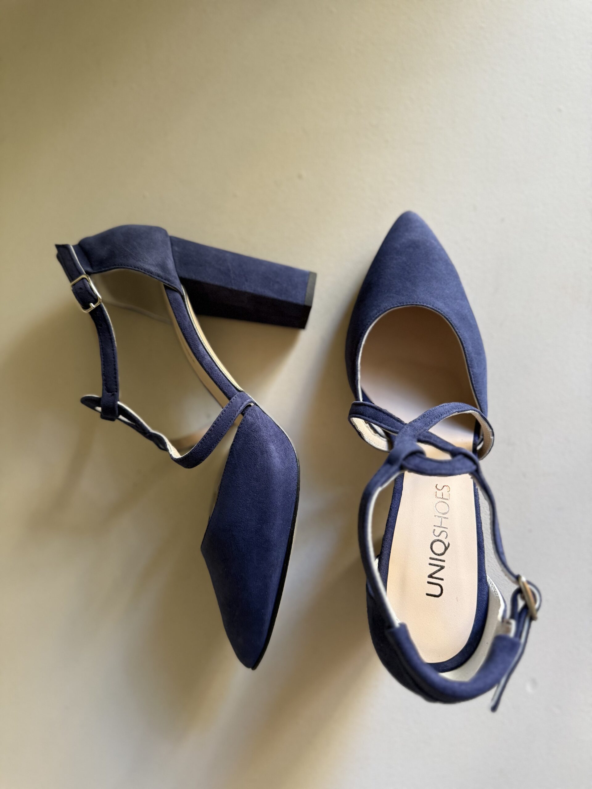 Zapato azul marino 9cm tacón ancho 2 Zapato azul marino 9cm tacón ancho