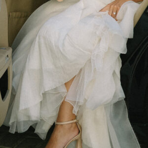 Zapatos de Novia Dorados Tacón 6cm | Salón Punta Cuadrada
